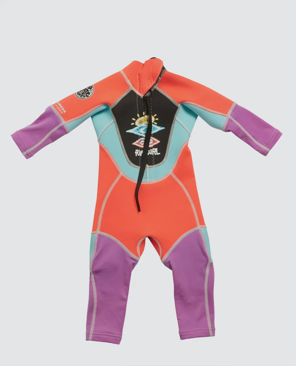 Rip Curl | Groms Omega Back Zip Easy On & Off Steamer. Hot Pink