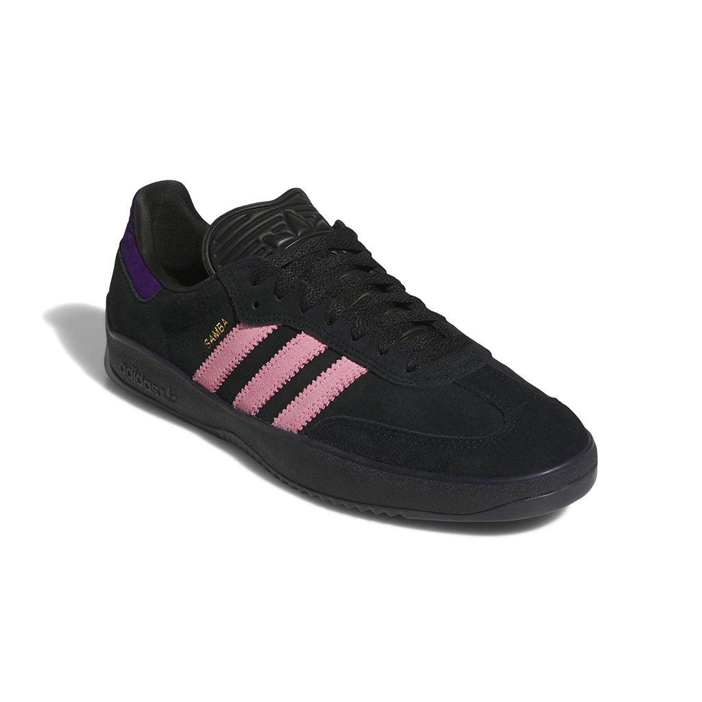 Adidas x Lucas Puig | Puig Samba Skate Shoes. Black/Pink/Purple