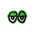 Krooked | Eyes Die Cut Medium Vinyl Sticker. 5.5" x 4"