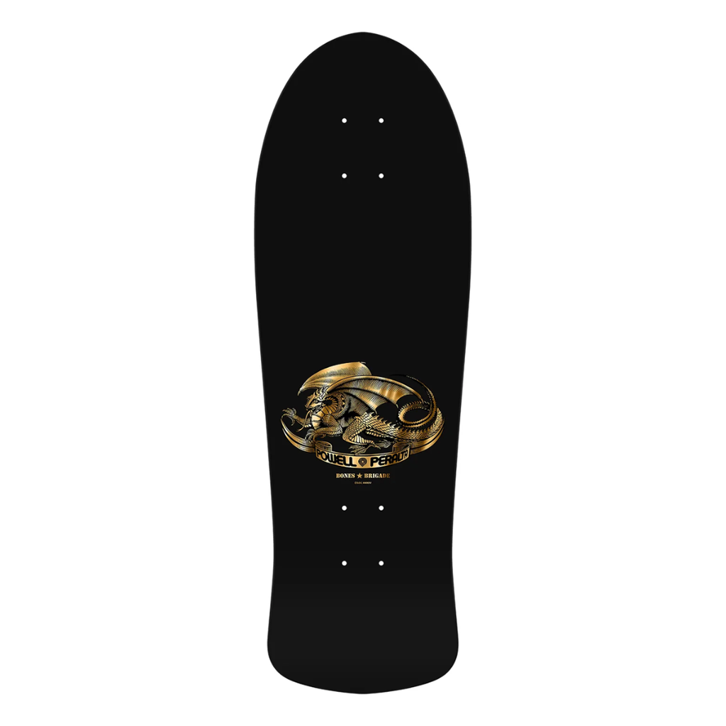 Powell Peralta x Bones Brigade x Lance Mountain | Future Primitive Series 16 Limited Reissue Skateboard Deck. Black-Gold Foil / 9.90" x 30.67"