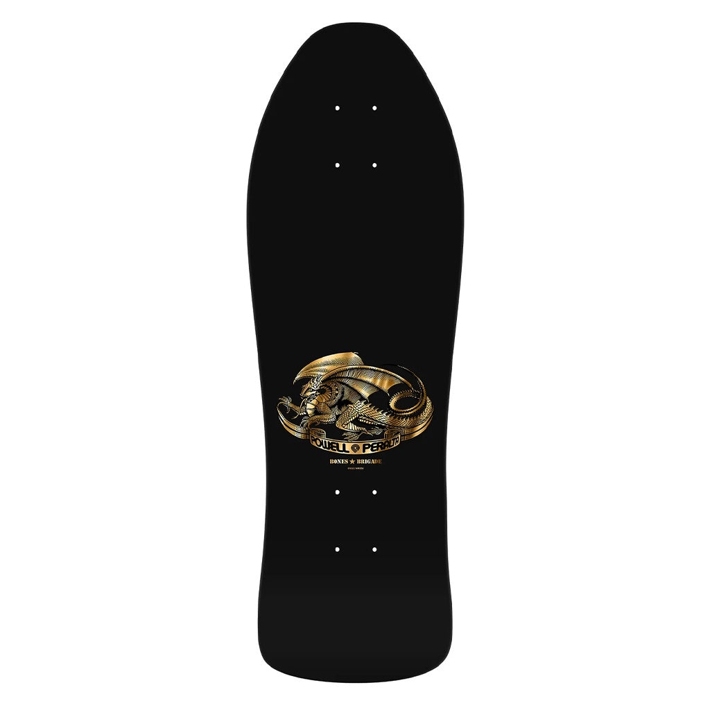 Powell Peralta x Bones Brigade x Mike McGill | Skull & Snake Series 16 Limited Reissue Skateboard Deck. Black-Gold Foil / 10.0" x 30.58"