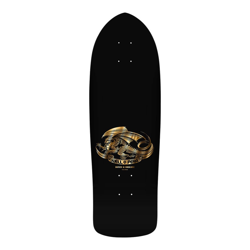 Powell Peralta x Bones Brigade x Tommy Guerrero | Flaming Dagger Series 16 Limited Reissue Skateboard Deck. Black-Gold Foil / 9.75" x 30.27"
