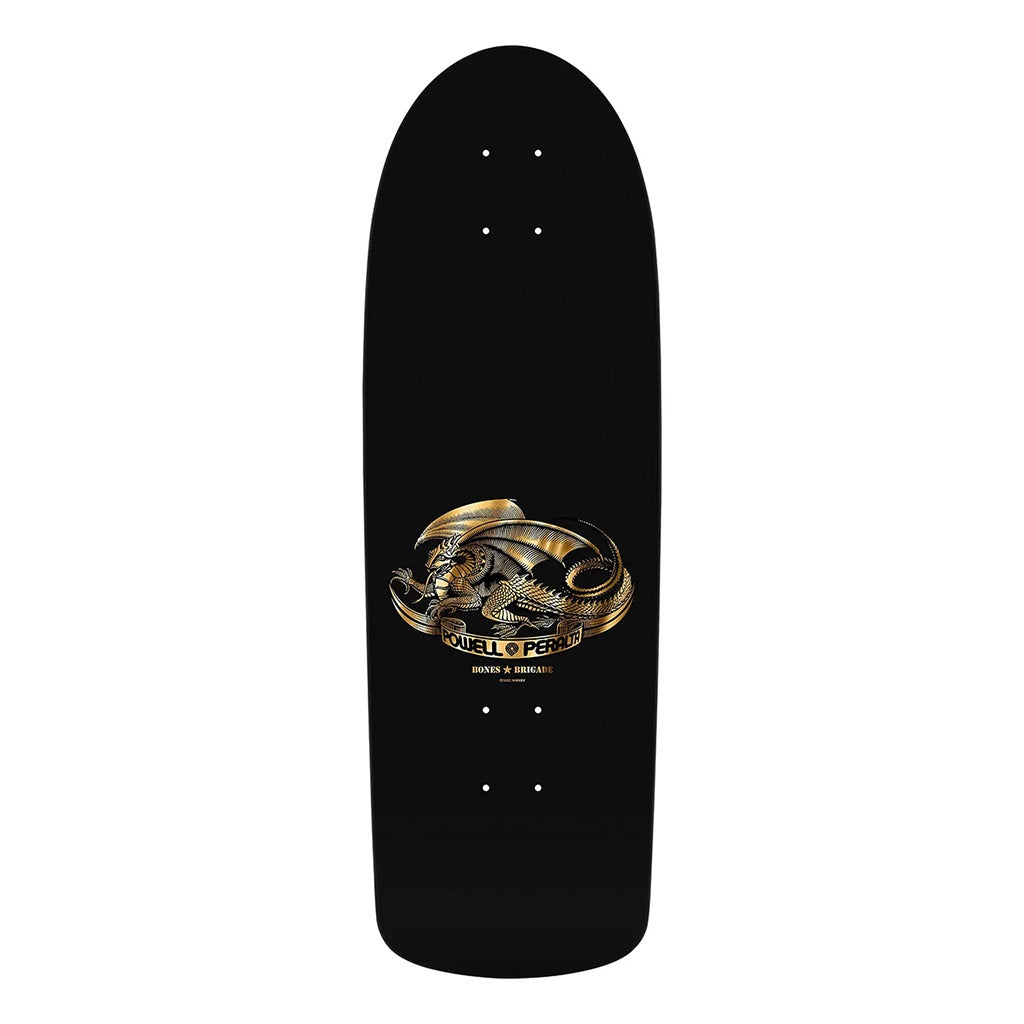 Powell Peralta x Bones Brigade x Tony Hawk | Screaming Chicken Skull Series 16 Shape 151 Reissue Skateboard Deck. Black-Gold Foil / 10" x 30.05"