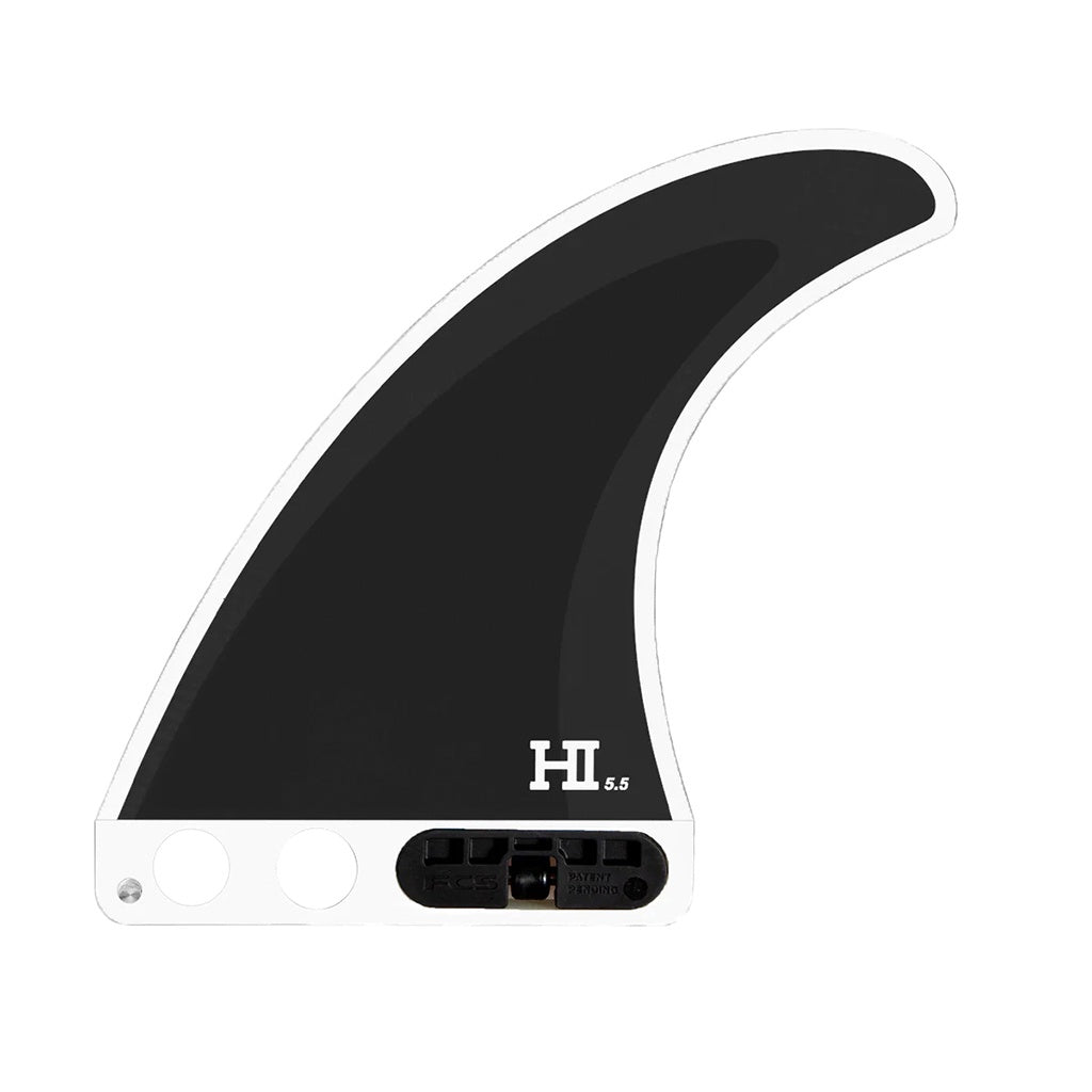 FCS2 x Harley Ingleby | HI Performer Mid Series PC XXL Longboard Tri Fin Set. Black / White