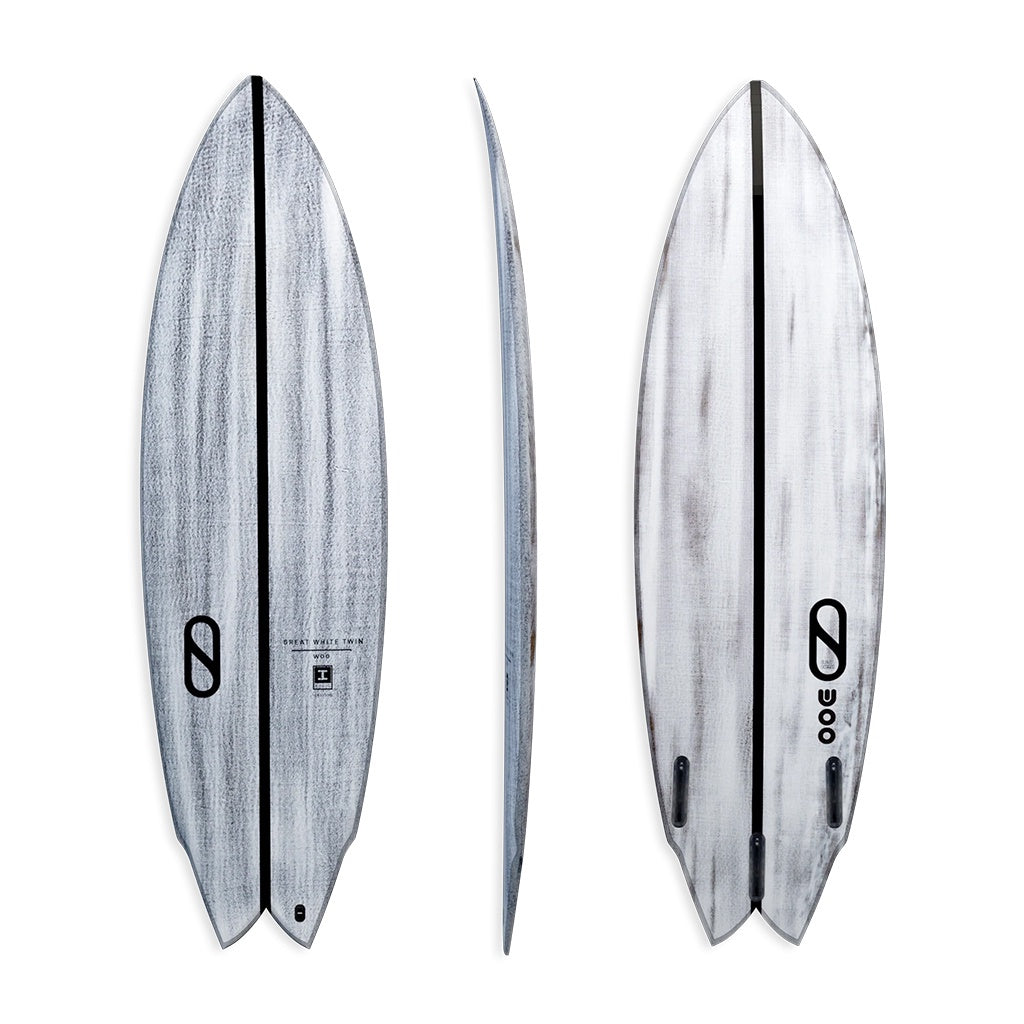 Firewire x Slater / Woo | Great White Twin Surfboard. I-Bolic / Volcanic Technology