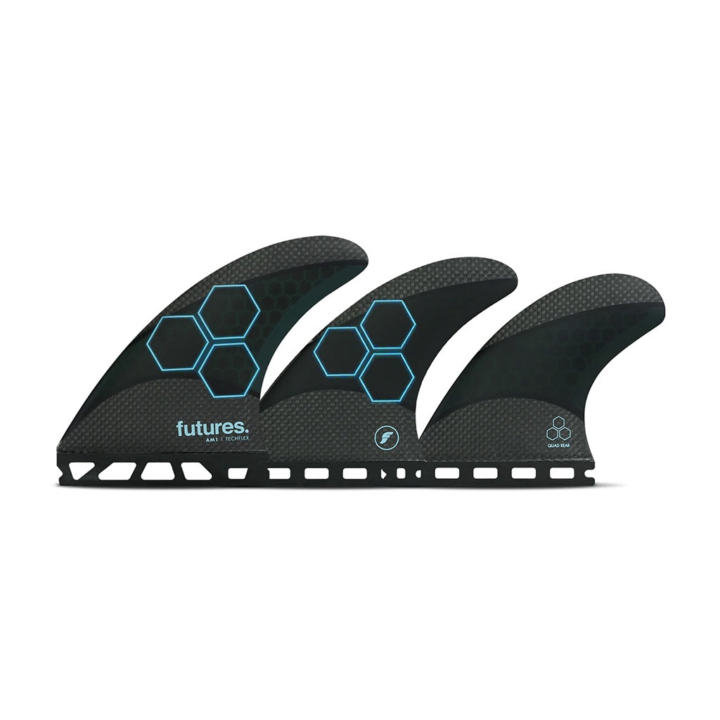 Futures x Al Merrick | AM1 Techflex Medium 5 Fin Set. Black/Blue