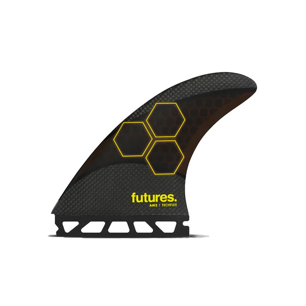 Futures x Al Merrick | AM2 Techflex Large 5 Fin Set. Black/Orange