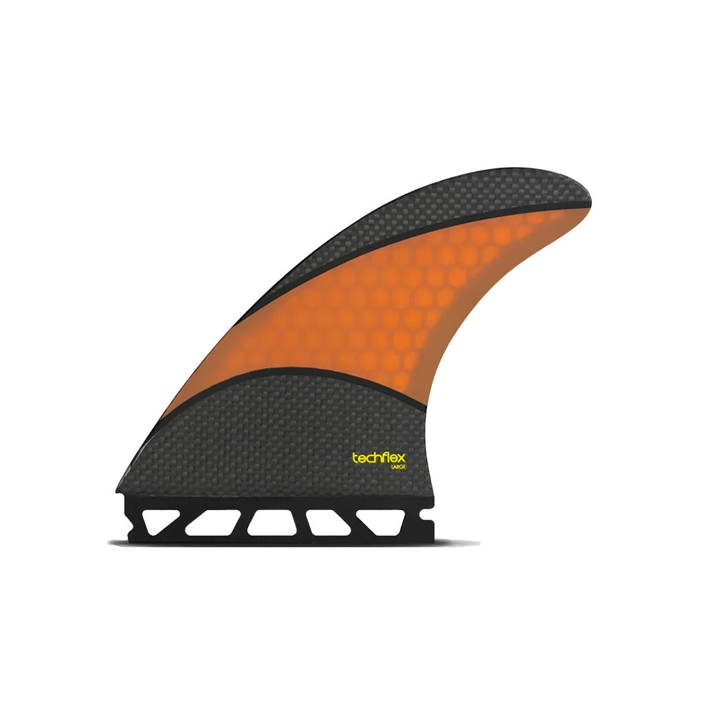 Futures x Al Merrick | AM2 Techflex Large 5 Fin Set. Black/Orange