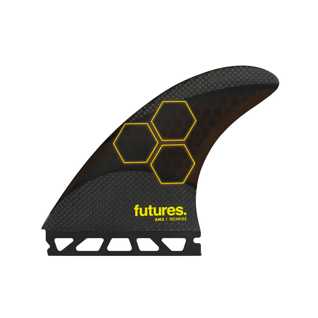 Futures x Al Merrick | AM2 Techflex Large Tri Fin Set. Black/Orange