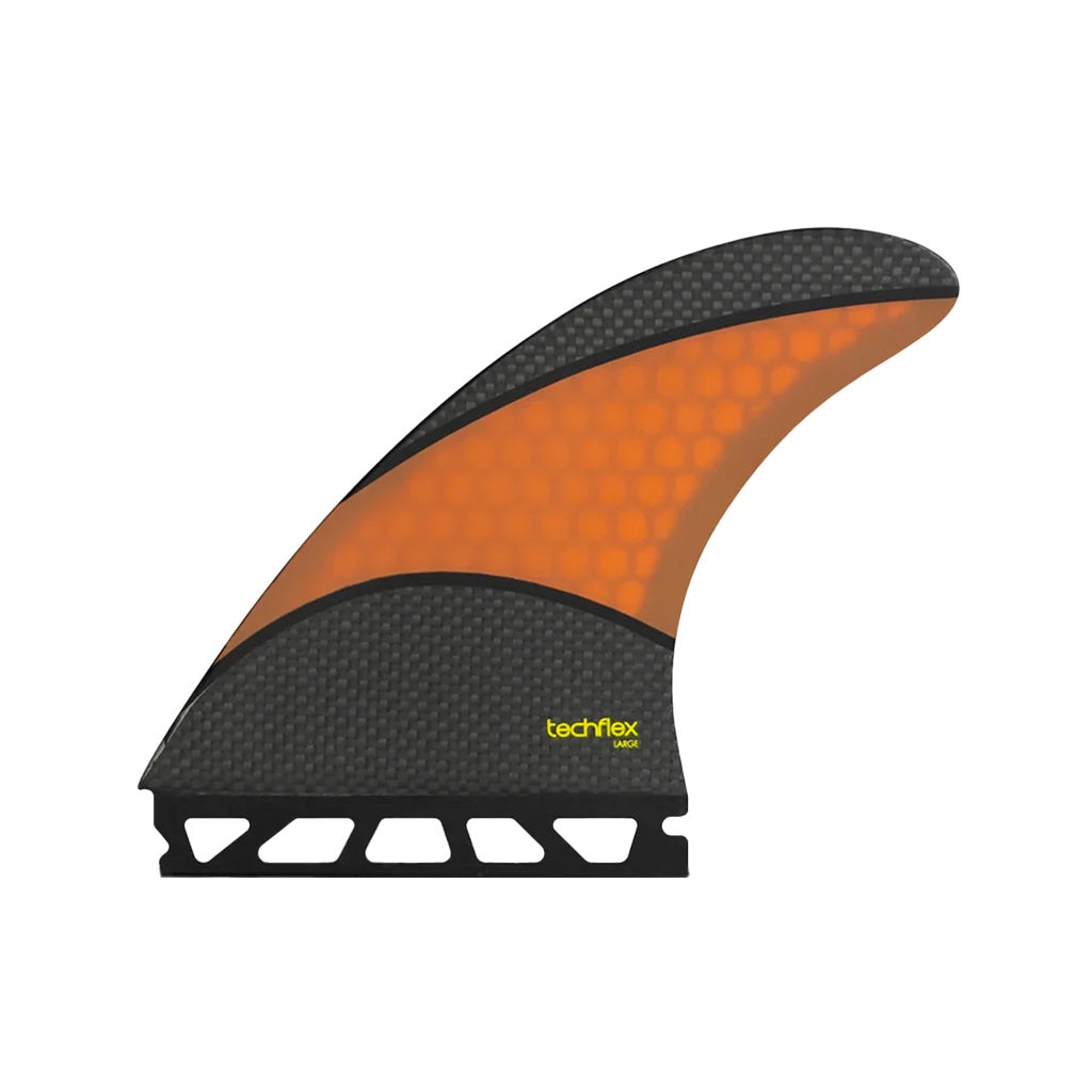 Futures x Al Merrick | AM2 Techflex Large Tri Fin Set. Black/Orange