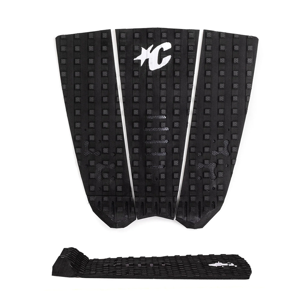 Creatures Of Leisure x Mick Fanning | Loc-Lite EcoPure 3 Piece Traction Pad Black Available Online and In Store at Vidlers In Cottesloe, Western Australia.