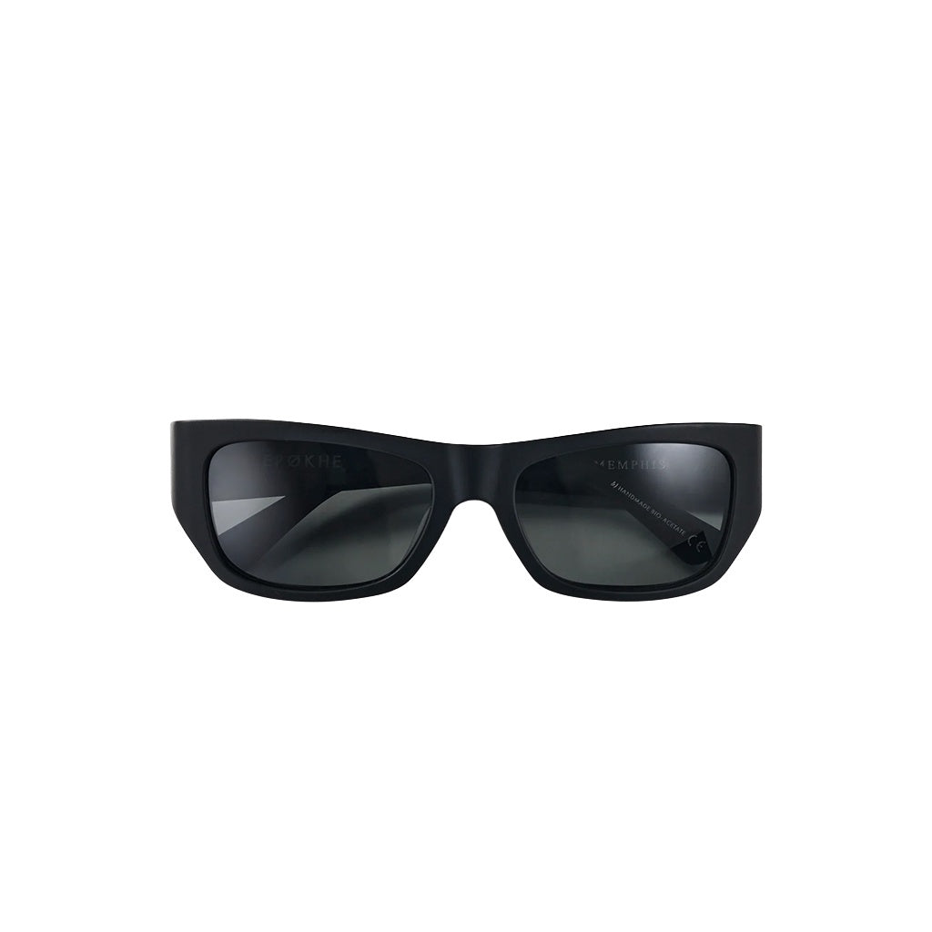 Epokhe | Memphis Sunglasses. Matte Black/Black Polarised