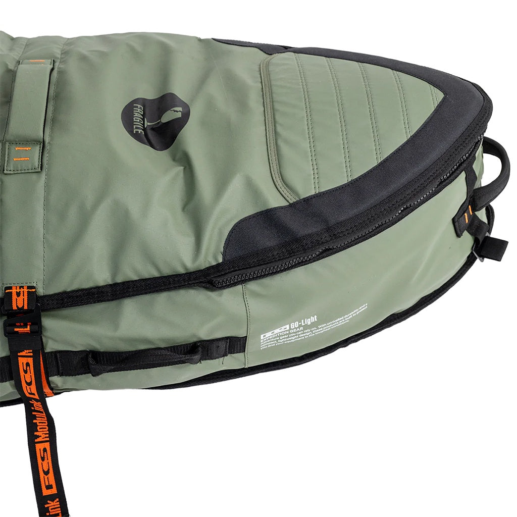 FCS | 6'7" GO-Light Travel 3 Shortboard / Fish Triple Surfboard Cover