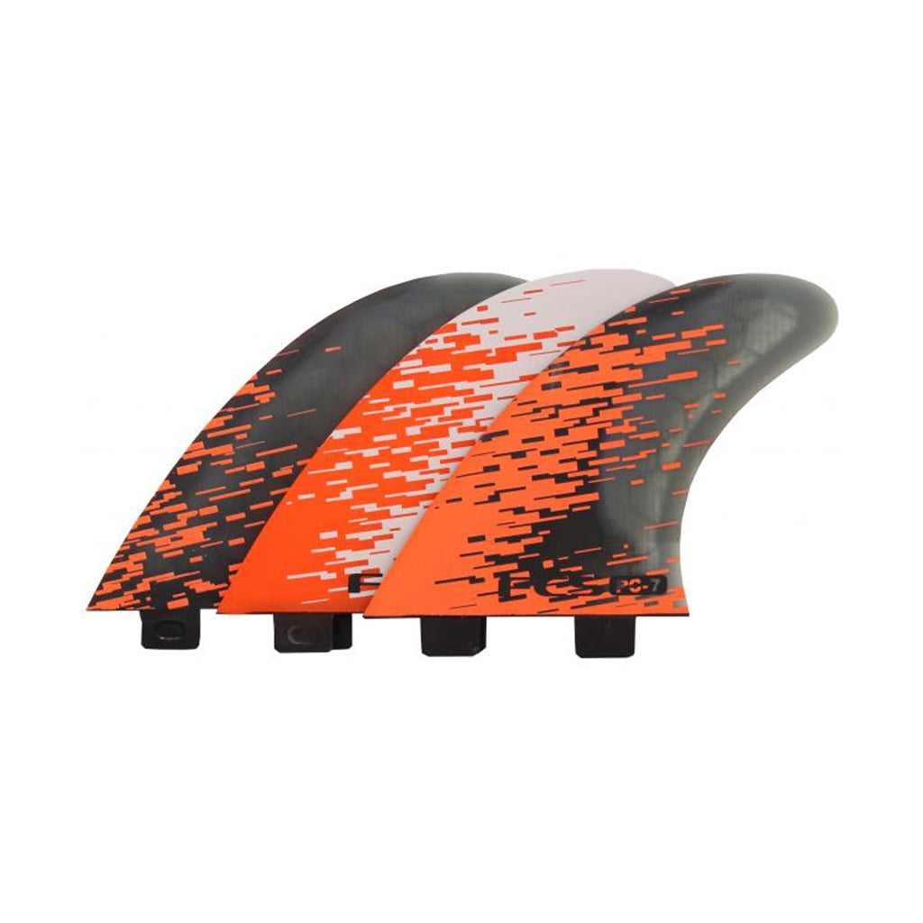 FCS | Performance Core PC-7 Large Tri Fin Set. Orange Smoke