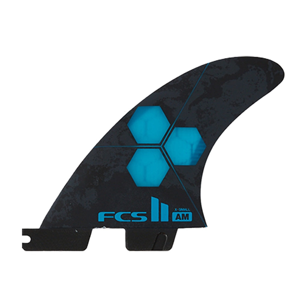 FCS2 x Al Merrick | AM Carver PC X-Small / Grom Tri Fin Set. Cyan