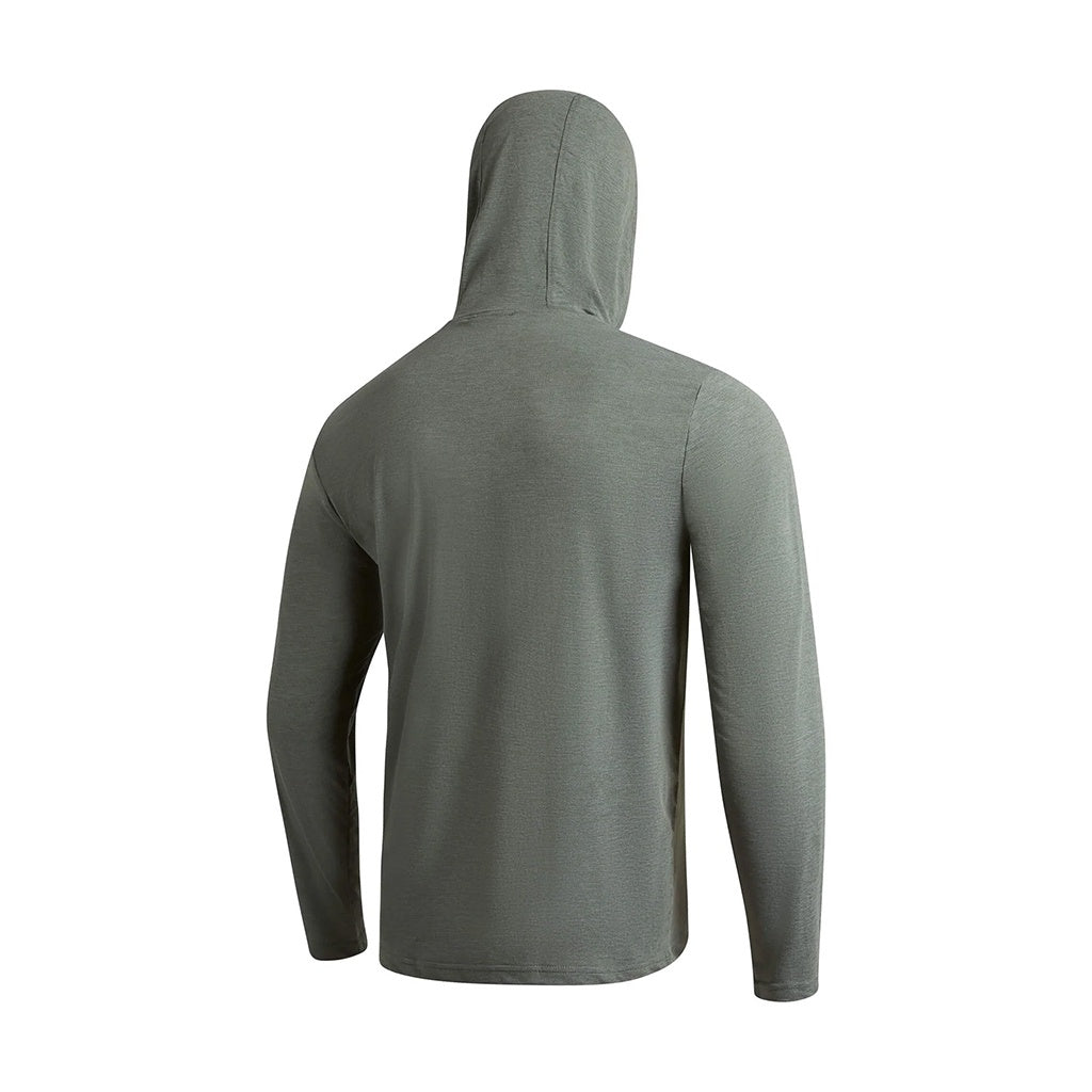Florence Marine X | FMX Airtex Long Sleeve Hooded UPF30+ Surf Shirt. Heather Dark Sage