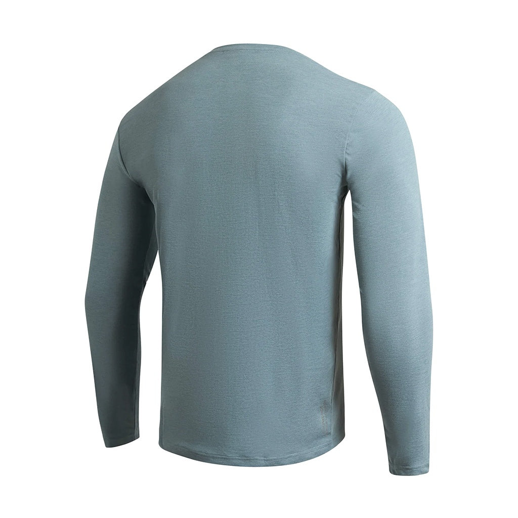 Florence Marine X | FMX Airtex Long Sleeve UPF Performance Surf T-Shirt. Heather Light Sea Blue