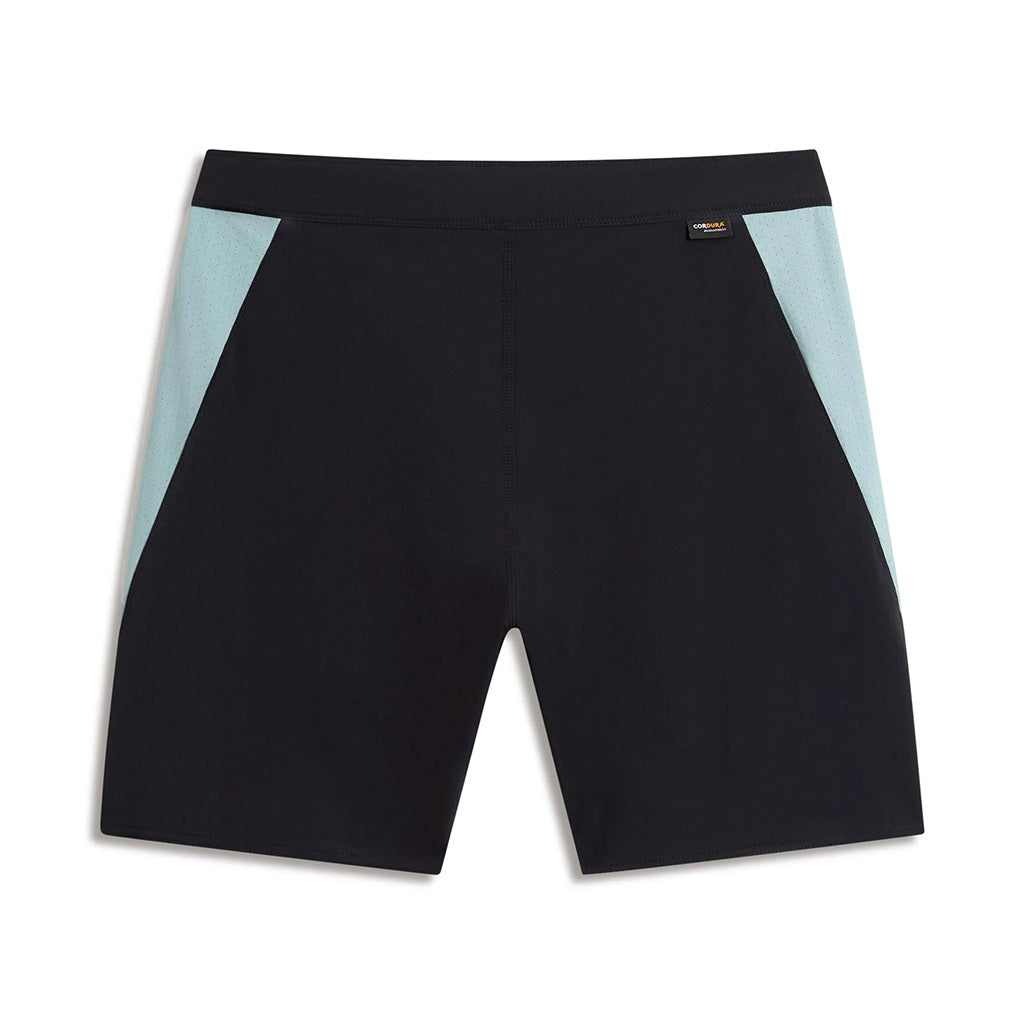 Florence Marine X | FMX Cordura Airtex Boardshorts. Black/Lightest Sea Blue