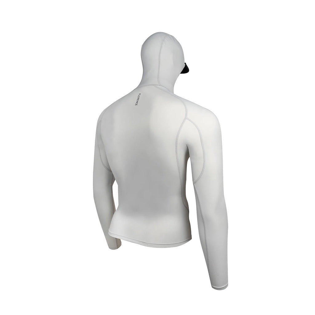 Florence Marine X | FMX Standard Issue UPF50+  Long Sleeve Hooded Rashguard. Silver