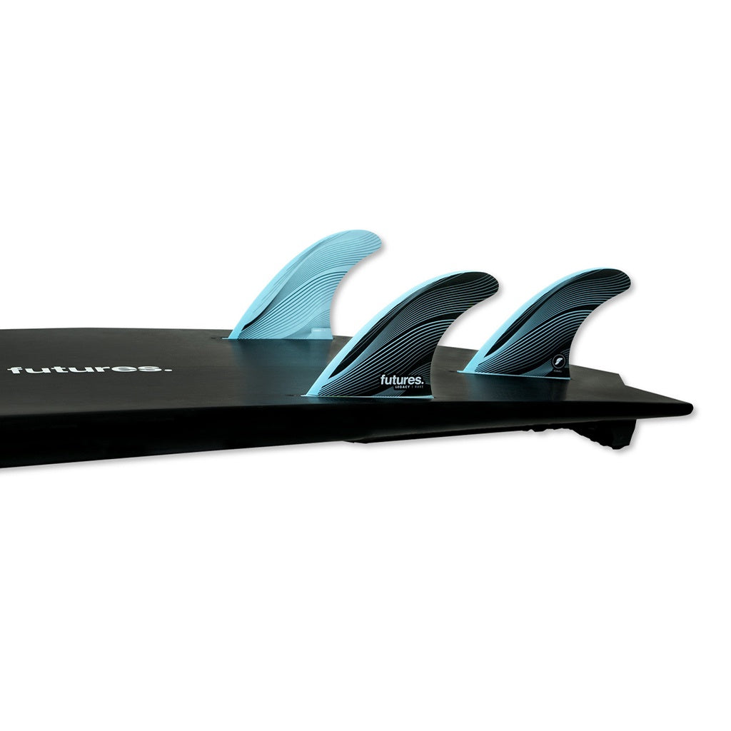 Futures | Legacy Rake Honeycomb R3 X-Small /Grom Tri Fin Set. Blue