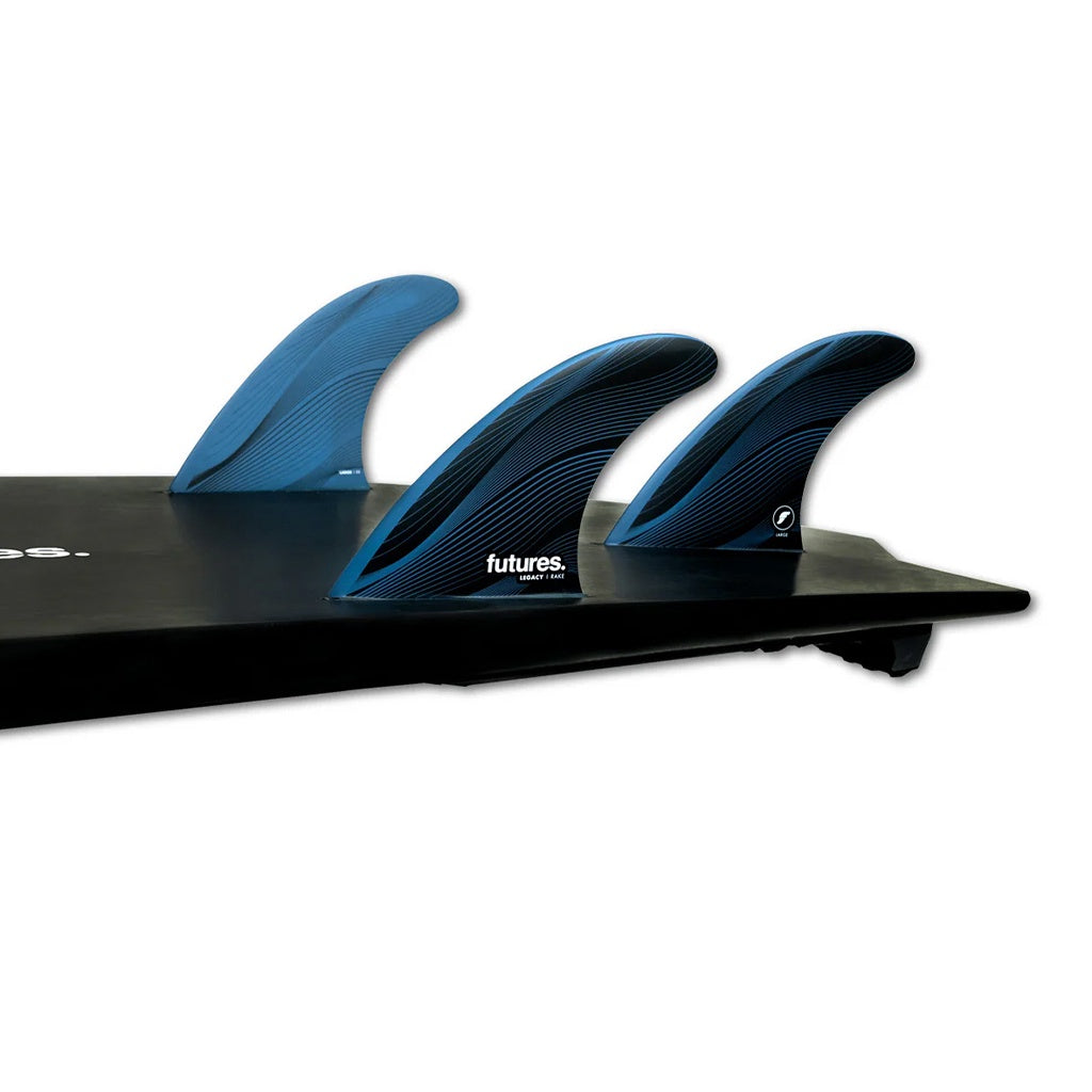 Futures | Legacy Rake Honeycomb R8 Large Tri Fin Set. Blue