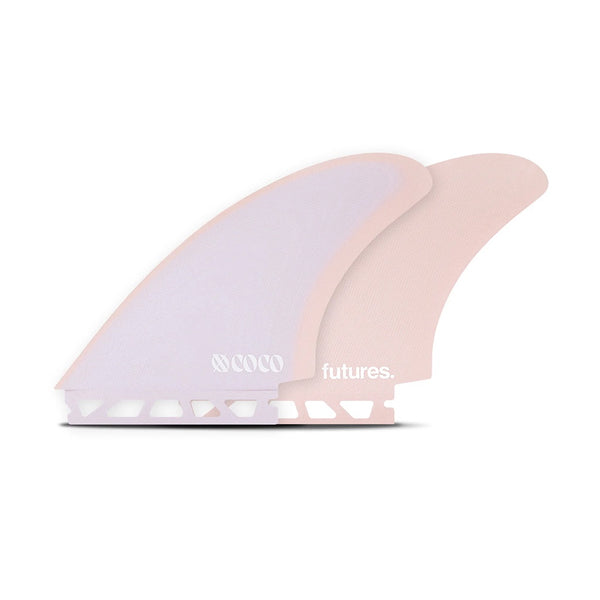 Futures x Coco Ho | XO COCO Fibreglass Modern Keel Twin Fin Set. Purpl