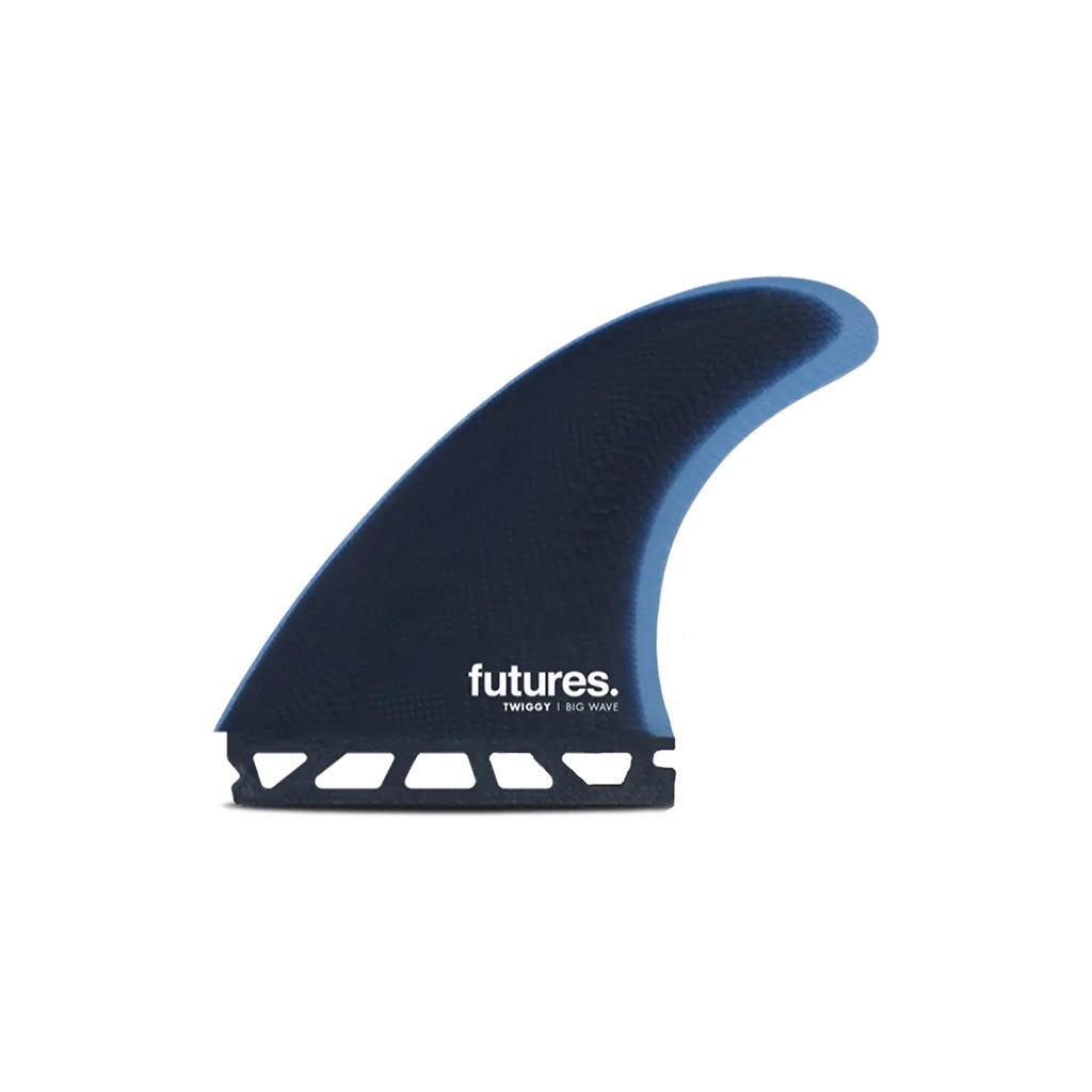 Futures x Grant "Twiggy" Baker | Twiggy Big Wave Fibreglass Large 5 Fin Set. Navy/Royal