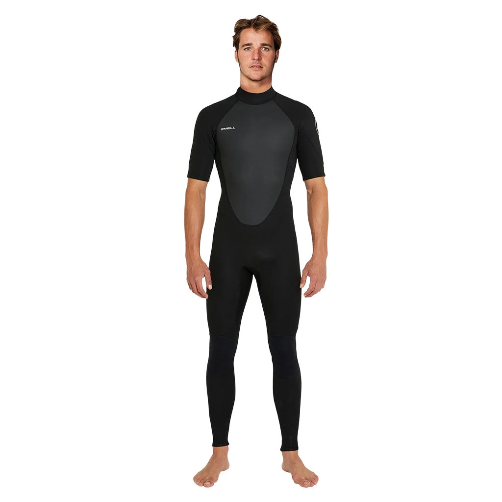 O'Neill | Reactor 2 Back Zip 2mm Short Sleeve Steamer Wetsuit. Black/Black
