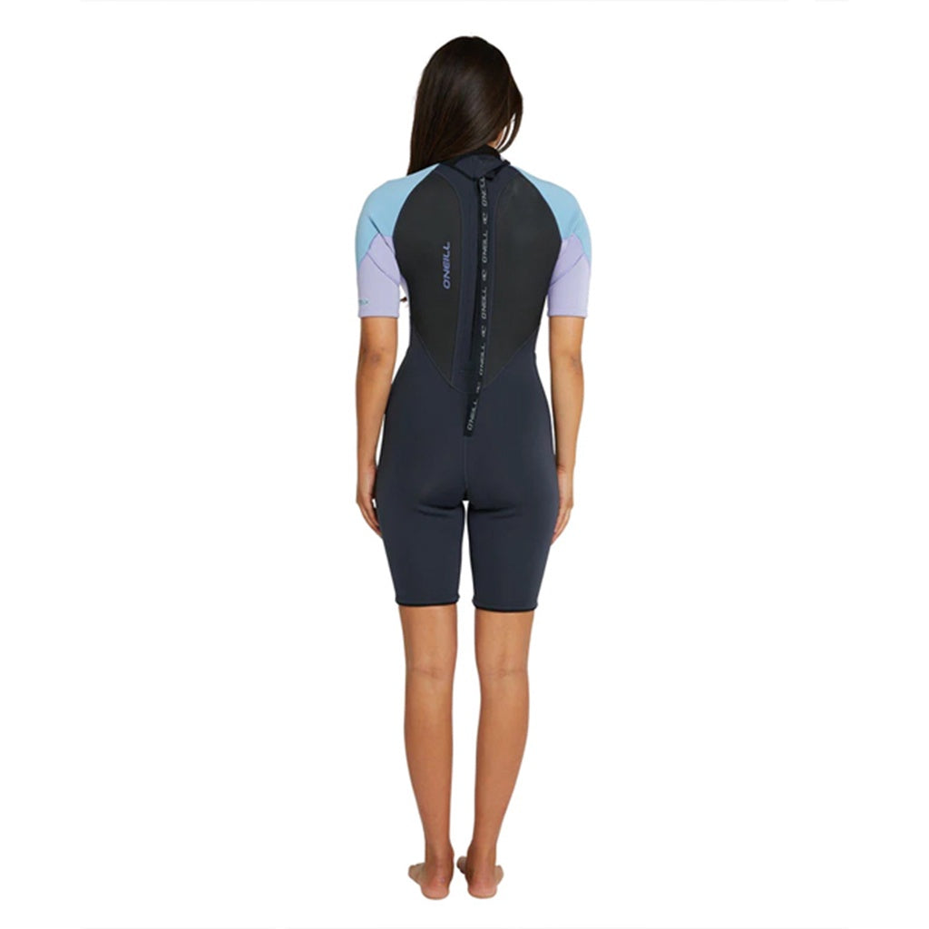 O'Neill | Ladies Reactor 2 Back Zip Short Sleeve 2mm Spring Suit. Gun Metal