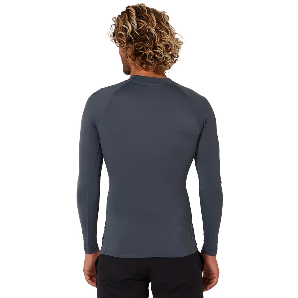 Ocean & Earth | Mens Rib Guard Padded UPF50+ Long Sleeve Rash Vest. Charcoal