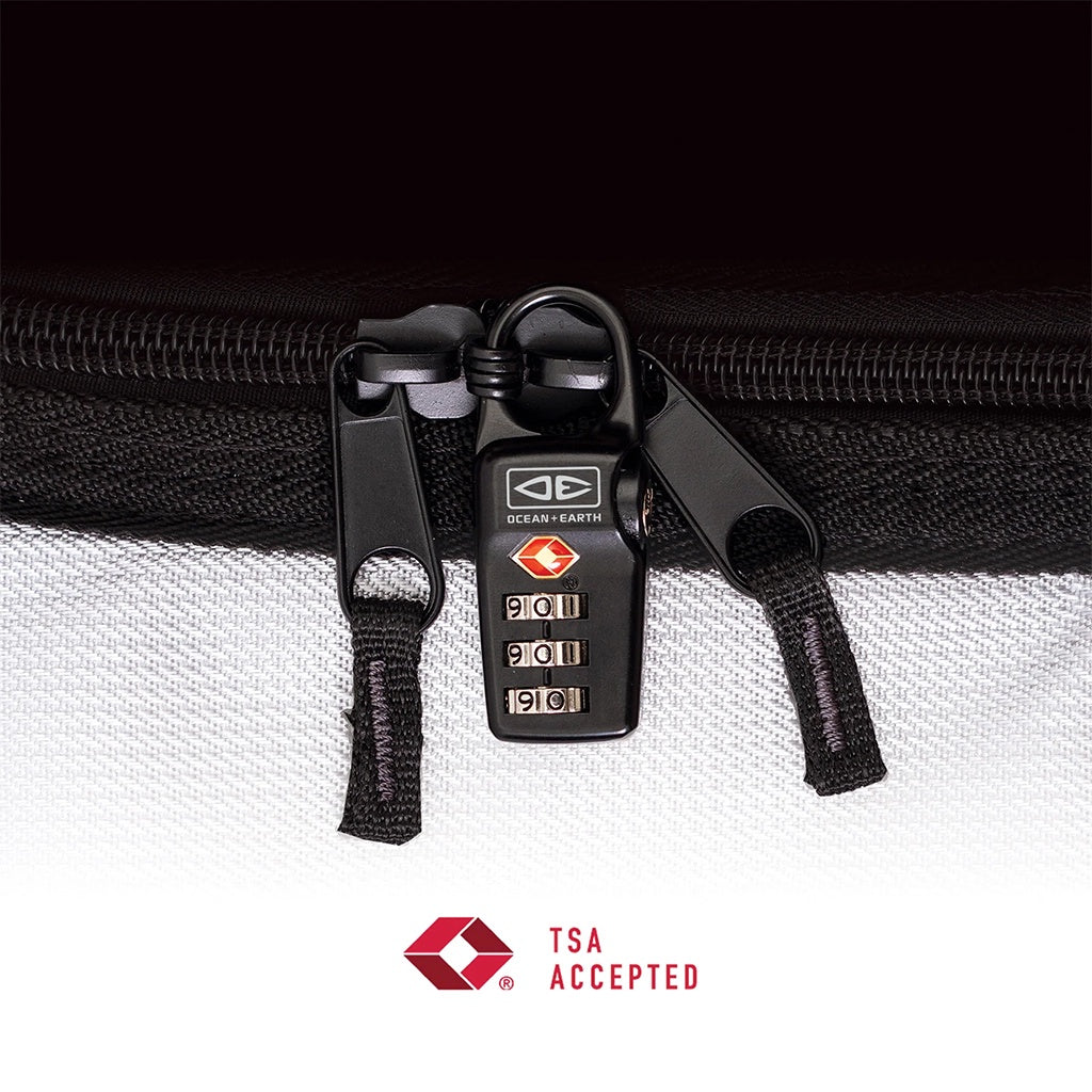 Ocean & Earth | TSA Compliant Combination Travel Lock. Black/65mm x 25mm x 13mm