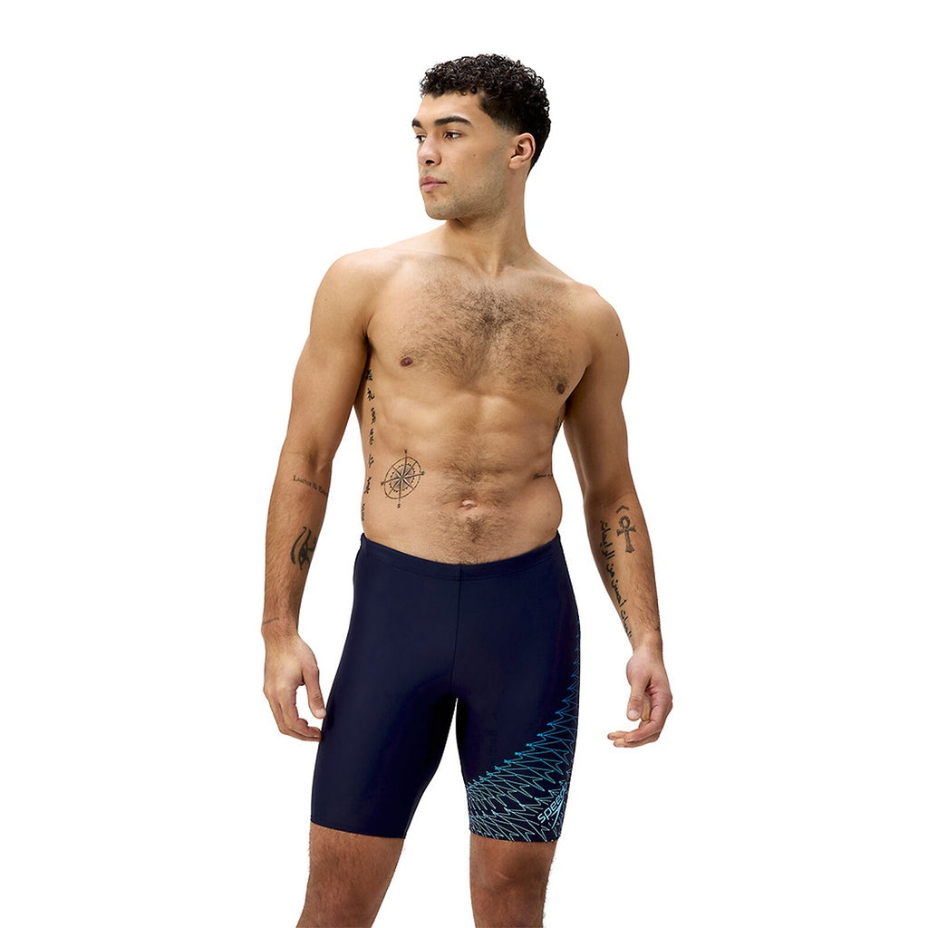 Speedo | Mens EnduraFlex Medley Logo Jammer. Navy Sugar Blue