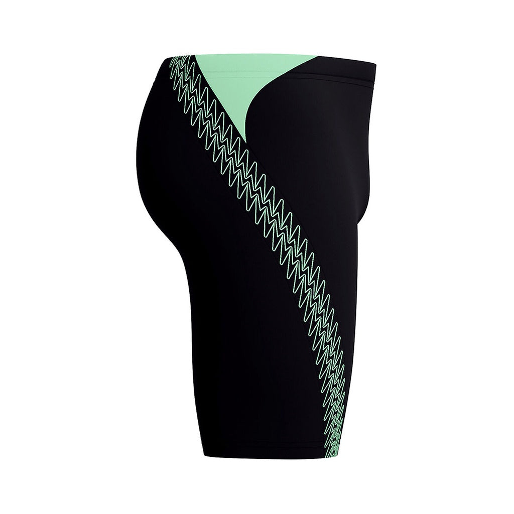 Speedo | Mens Endurance+ Hyperboom Splice Jammer. Black / Alfalfa Green