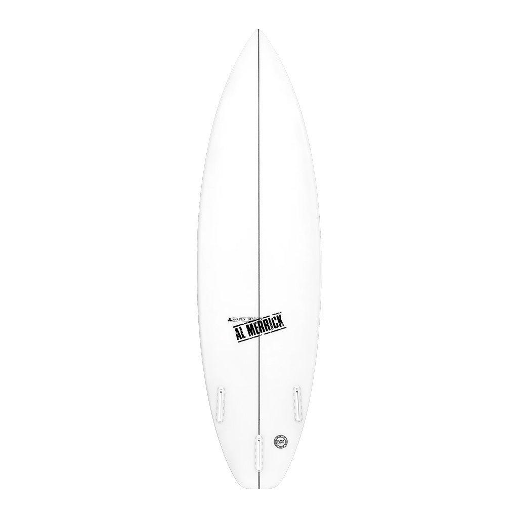 Channel Islands x Al Merrick | CI 2.Pro Squash Tail Fibreglass Surfboard. White / Clear