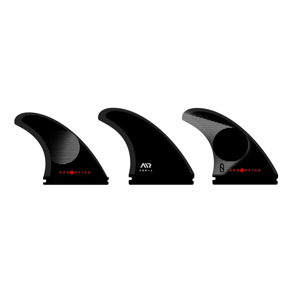 Endorfins x Slater Designs | KSR Rake Large Tri Fin Set. White