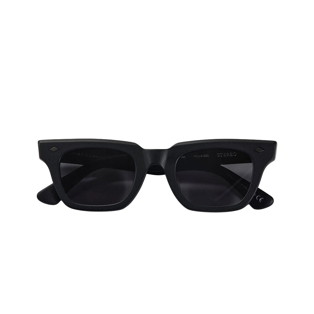 Epokhe x Eithan Osborne | Stereo Sunglasses. Matte Black / Black Polarised