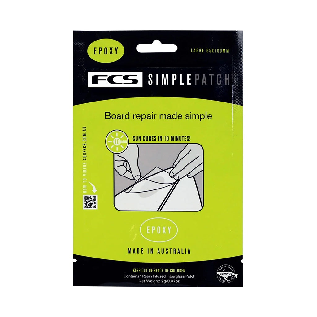 FCS | Simple Patch EPOXY Resin-Infused Fibreglass UV Cure Patch & Repair Kit