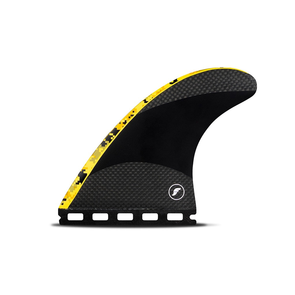 Futures x John John Florence | JJF Signature Techflex Medium Tri Fin Set. Digi Yellow / Black