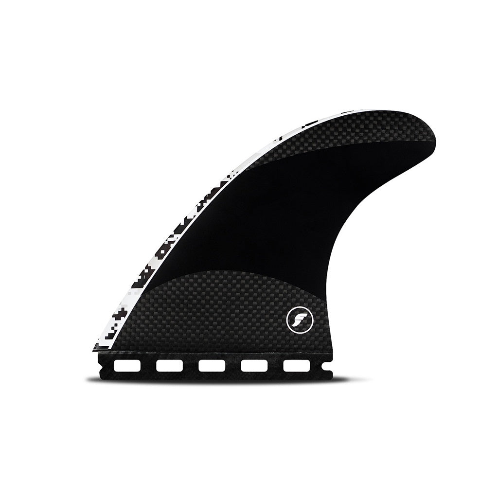 Futures x John John Florence | JJF Signature Techflex Pro Medium-Large Tri Fin Set. Digi White / Black