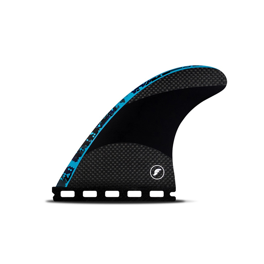 Futures x John John Florence | JJF Signature Techflex Small Tri Fin Set. Digi Blue / Black