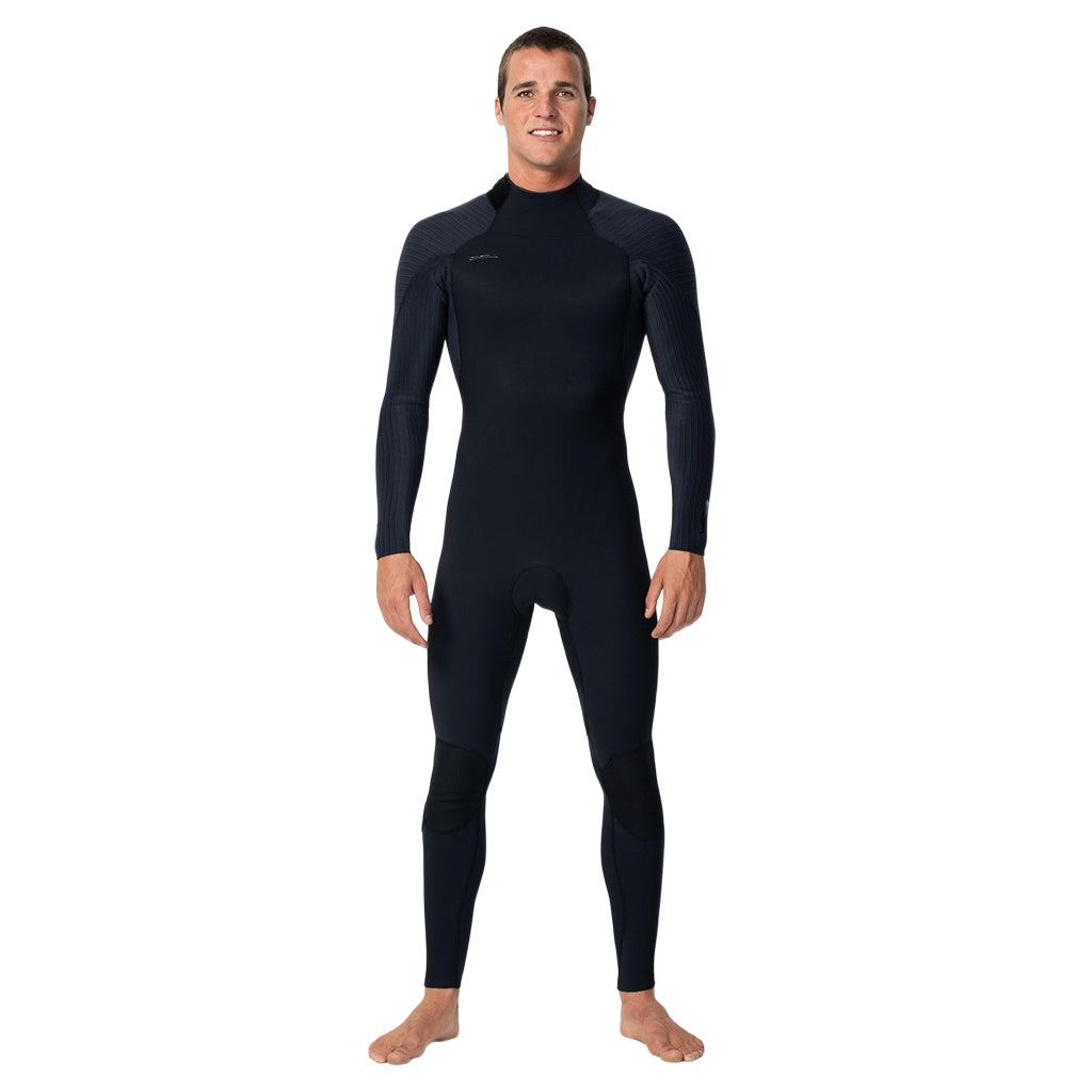 O'NEILL | HYPERFREAK 3/2MM BACK ZIP LONG SLEEVE STEAMER. BLACK /BLACK