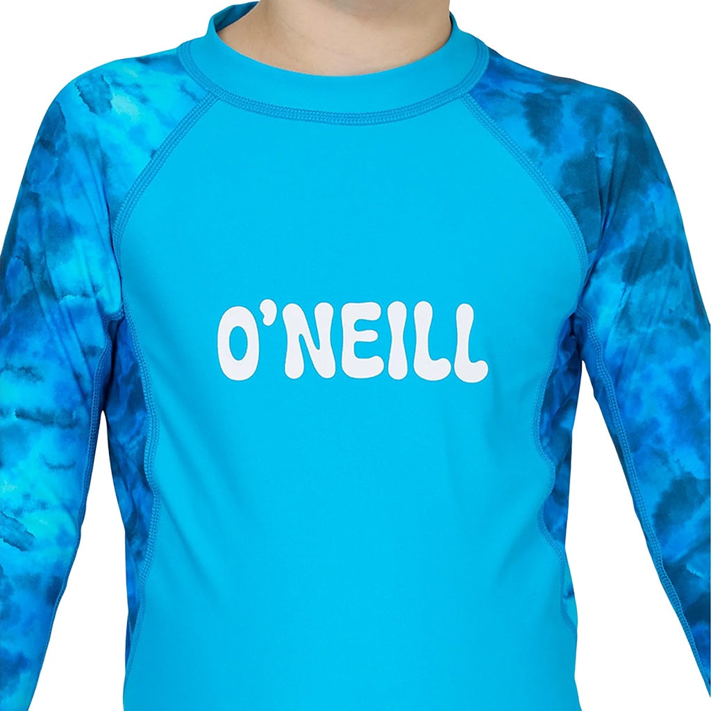 O'Neill | Boys Toddler SPF Long Sleeve Spring-Suit Rash-Suit. Tie Blue Dye Blue