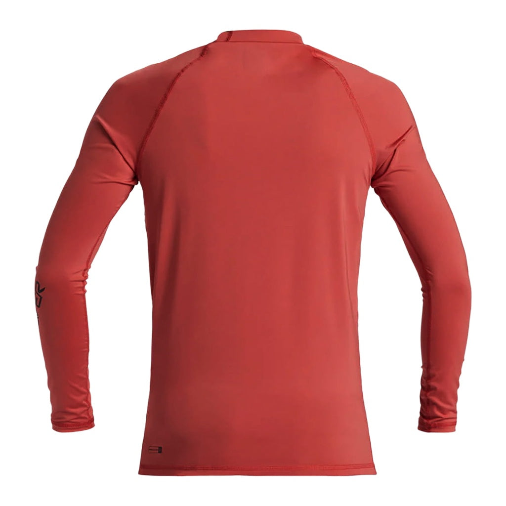 Quiksilver | All Time UPF50 Long Sleeve Rashguard Surf T-Shirt. Burnt Russet