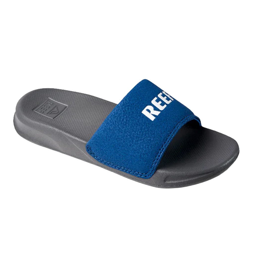 Reef | Kids-Youth Little One Slide Sandals. Reef Grey/Blue