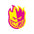 Spitfire | Bighead Fill Two-Tone Sticker. 5.5cm x 7.5cm