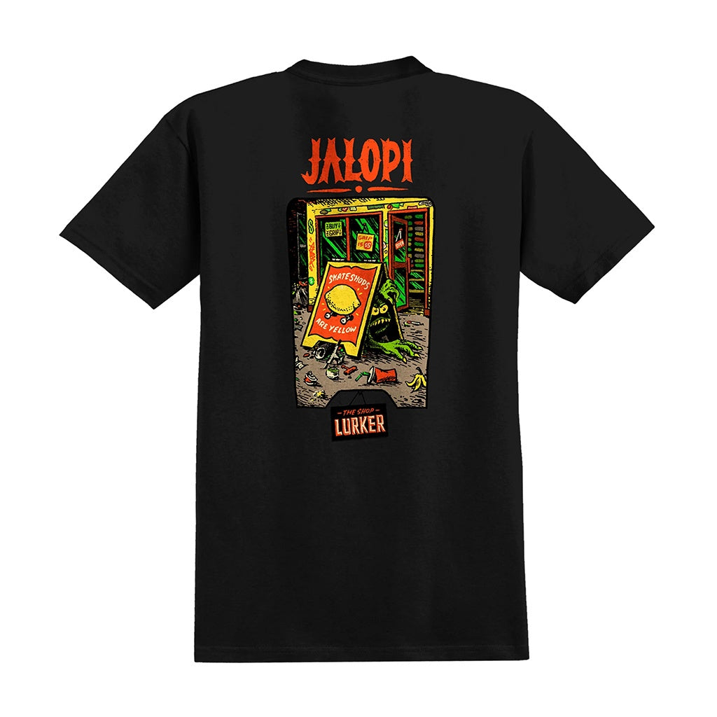Anti Hero-Jalopi Skate Co | Jalopi The Shop Lurker SSD '26 Short Sleeve Tee-Shirt. Black
