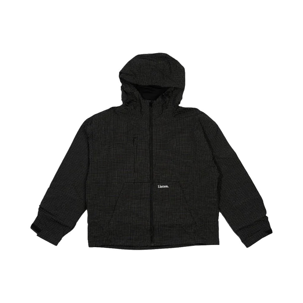 Listen | Orchard Plaid Jacket. Black