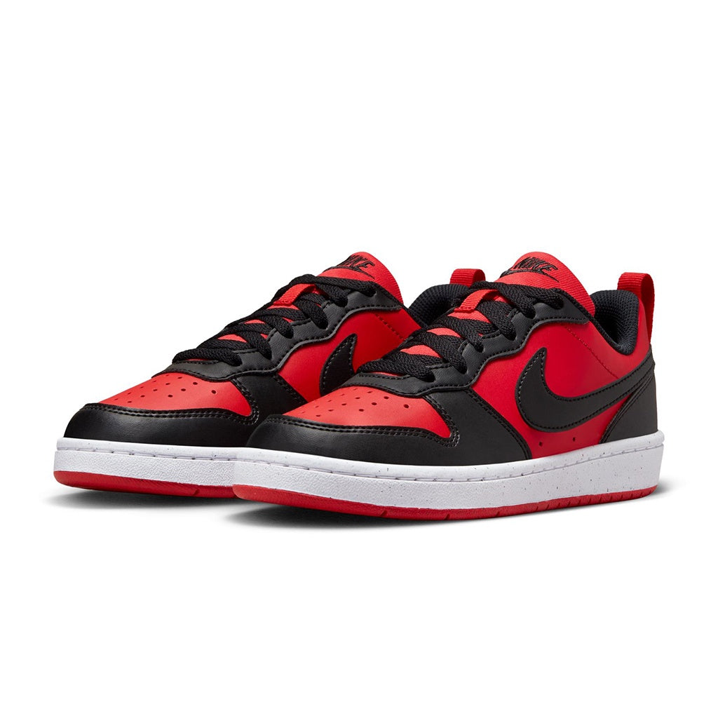 Nike | Court Borough Low Recraft GS Shoes. University Red/Black-White