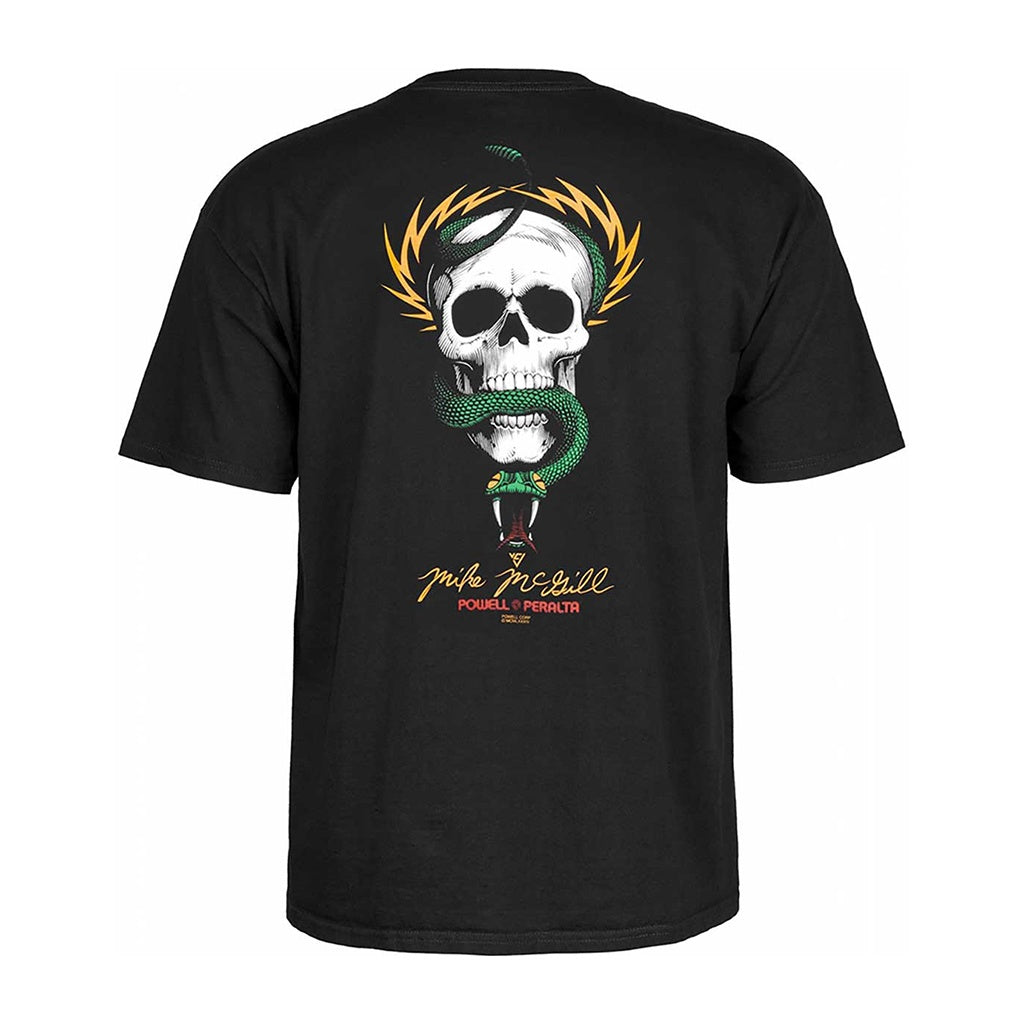 Powell Peralta x Bones Brigade | BB Series 17 Mike McGill Skull and Snake Short Sleeve Tee. Black