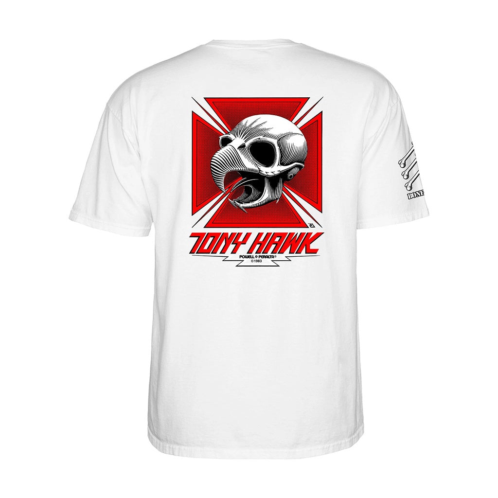 Powell Peralta x Bones Brigade | BB Series 17 Tony Hawk Chicken Skull Short Sleeve Tee. White